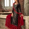 adorable-black-red-color-party-wear-georgette-sharara-suit
