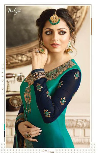 decorative-greenblue-color-georgette-with-embroidery-work-salwar-suit