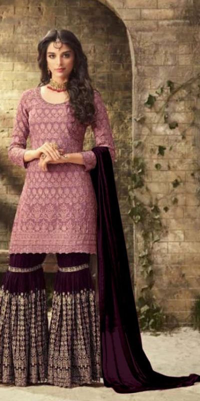 exotic-pink-color-heavy-faux-georgette-embroidered-plazo-suit