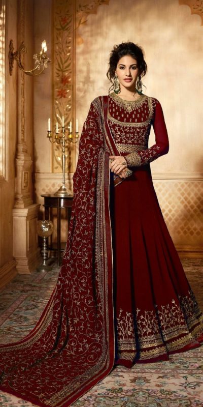 extraordinary-red-color-georgette-with-heavy-dupatta-anarkali-suit