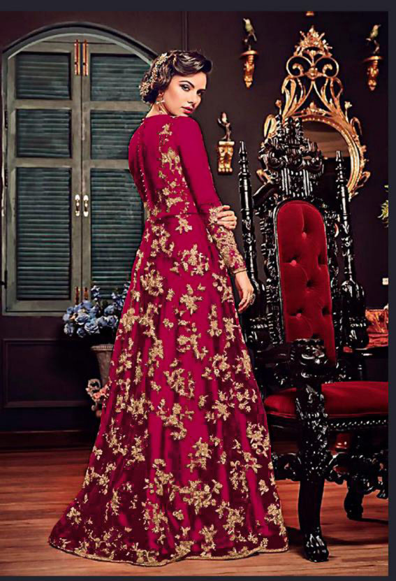 impeccable-pink-color-heavy-net-with-embroidery-stone-work-suit