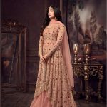 luminous-peach-color-heavy-net-embroidered-stone-work-sharara-suit