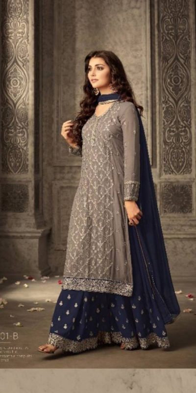mesmerizing-grey-blue-faux-georgette-embroidery-stone-work-sharara-suit