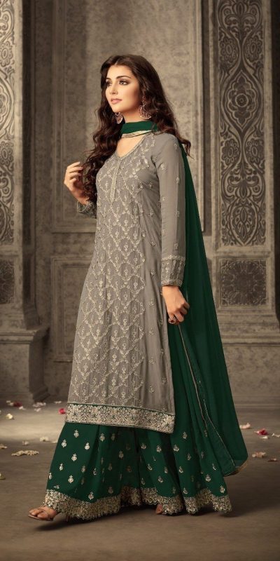 mesmerizing-grey-green-faux-georgette-embroidery-stone-work-sharara-suit