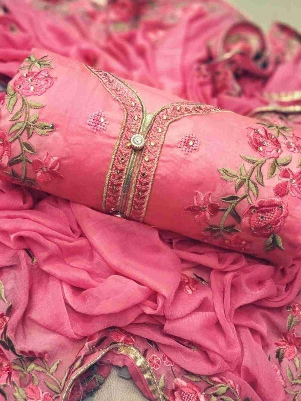 pink-colored-womens-wear-dairy-milk-embroidery-dress-material