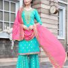 skyblue-color-stylish-gota-patti-pattern-sharara-salwar-suit-with-heavy-work
