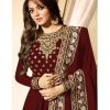 wonderful-red-color-faux-georgette-codding-embroidery-work-suit