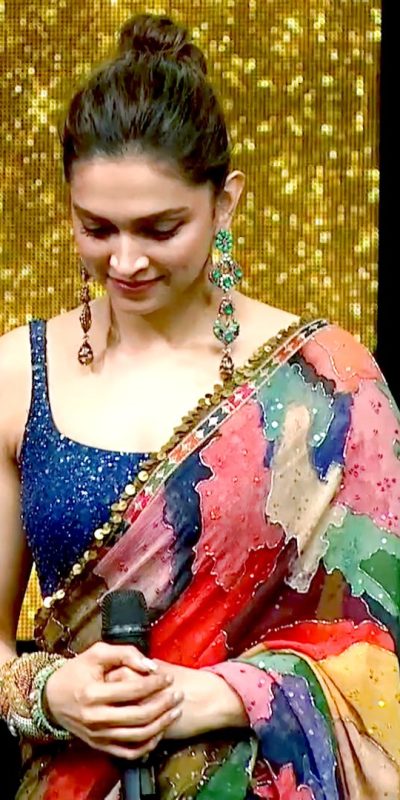 Deepika Multicolor Bollywood Style Georgette saree Sabyasachi inspired saree  for women / girls indian sari party wear sari Pakistani sari -  agrohort.ipb.ac.id