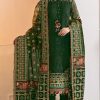 Aglow Green Color Georgette Embroidery Stone work Sharara Suit