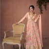 Attractive Pink Color Organza Silk With Embroidery And Sequins Work Anarkali Suit