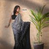 Entrancing Black Color Heavy 60 Gram Georgette Sequins Saree