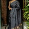 Graceful Grey Color Soft Lichi Silk Jacquard Work Fancy Saree