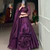 Exclusive Purple Color Rajwadi Chanderi Silk Lehenga Choli