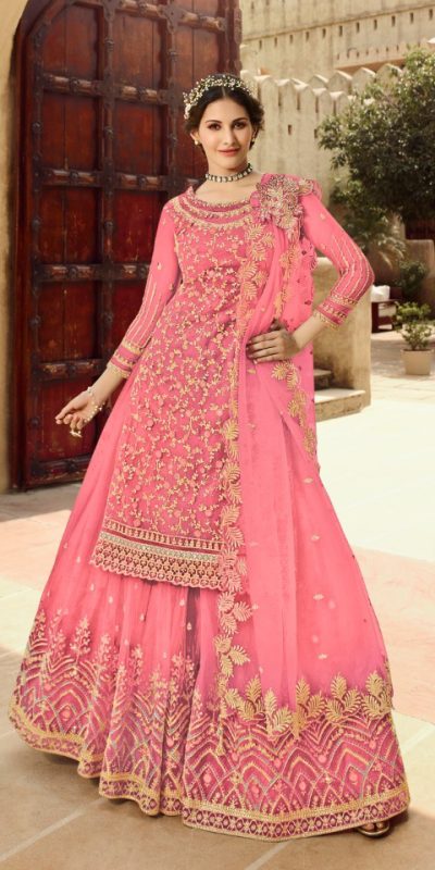 Hot Pink - Ghagra Choli | Lehenga Choli Online Shopping - Sarees Palace