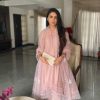 Special Look Baby Pink Jam Cotton Embroidery Work Sharara Suit