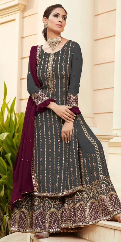 black-wine-georgette-embroidered-sharara-suit-with-real-mirror-work