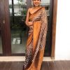 Dark Brown Silk Jacquard Fancy Saree