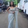 Dazzling Hina Khan In Manish Malhotra Heavy Sequence Saree
