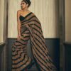 Deepika Padukone In Sabyasachi Gold & Black Color Saree