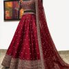 Elegant Red Color Embroidery Sequence Work Festive Lehenga Choli