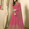 Floor Length Anarkali For Women's In Pink Color With Heavy Georgette