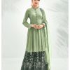 Latest Green Color Georgette With Embroidery Work Sharara Suit