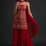 magnificent-red-colour-georgette-with-real-mirror-work-sharara