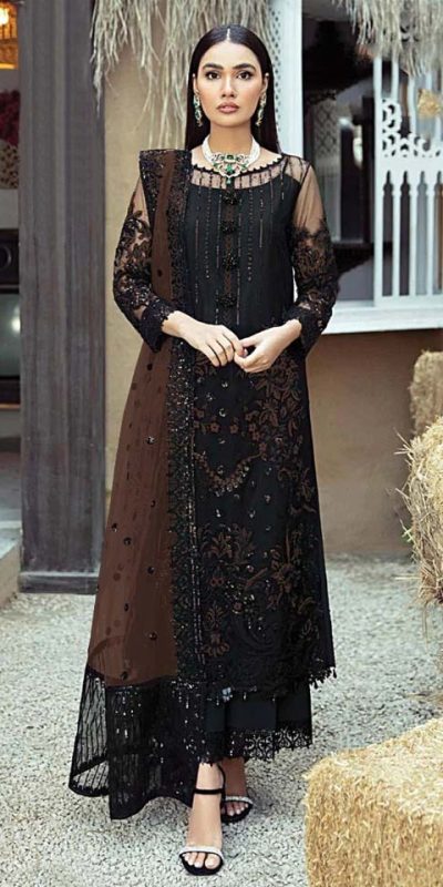 new-exclusive-black-brown-faux-georgette-salwar-suit