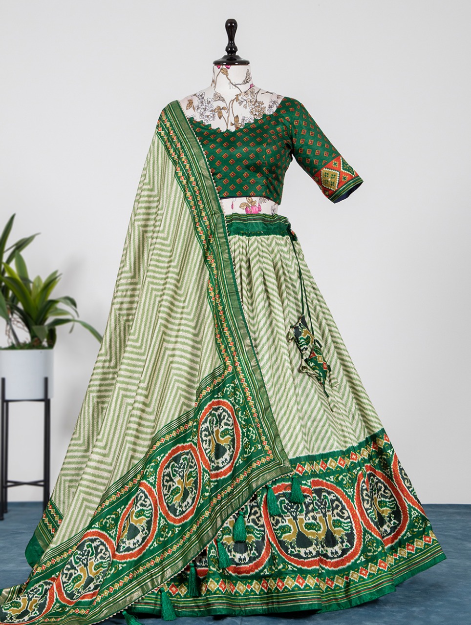 Wedding Special Green Color Heavy Worked Lehenga Choli