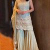 Trendy Yankita Kapoor Light Green Color Party Wear Sharara Set