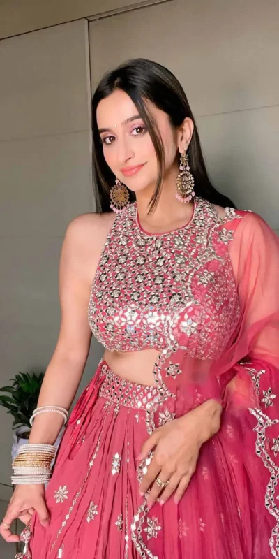 RTC 6295 Pink Lehenga : Georgette Work : Embroidery And Heavy 9mm Sequins Work Wedding Wear Pink Lehenga Wedding, Events @1999/- | Lehenga, Bollywood Lehenga, Creative Lehenga, Designer Lehenga, Embroidered Lehenga, Party Wear Lehenga