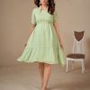 Aesthetically Pleasing Light Green Color Georgette Butti Kurti
