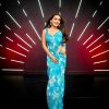Classic Blue Floral Digital Printed Georgette Lace Border Saree