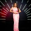 Classic Pink Floral Digital Printed Georgette Lace Border Saree