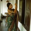 Cute Green Color Soft Lichi Silk Ordinary Design Work Pallu Saree