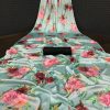 Fancy Spring Teal Color Devsena Silk Saree Digital Print Saree