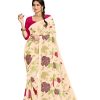Graceful Peach Color Georgette Fancy Thread & Sequence Saree