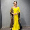 Grand Yellow Color Foix Georgette Thread Sequence Anarkali Suit