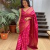 Perfect Pink Color Soft Lichi Silk Cloth Rich Pallu Work Saree