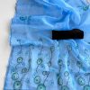 Perfect Royal Blue Color Organza Beautiful Digital Print Saree