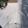 Pretty White Color Organza Silk Thread With Sequence Salwar Suit