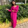 Pure Pink Color Heavy Rayon Thread Sequence Work Salwar Suit