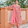 Sublime Pink Color Heavy Rayon With Embroidery Printed Kurti