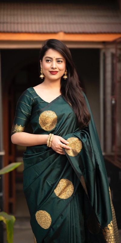 KP 5062 Bottle Green Color Soft Lichi Silk Cloth Rich Pallu Saree Casual, Party Wear, Wedding, Events Etc.   Expected Delivery 4-6 Working Days @ 1299/- | Sarees, Bollywood Sarees, Creative Sarees, Designer Sarees, Embroidered Sarees, Ethnic Saree, Modern Digital sarees, Party Wear Sarees
