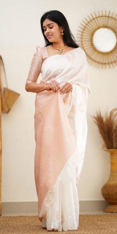 KP 4091 Off White Color Soft Lichi Silk Cloth Rich Pallu All Over Saree Events Casual, Wedding, Festive, Events . Expected Delivery  4-6 Working Days @1249/- | Sarees, Bollywood Sarees, Creative Sarees, Designer Sarees, Embroidered Sarees, Ethnic Saree, Modern Digital sarees, Party Wear Sarees