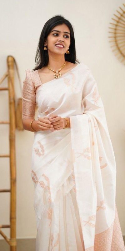 KP 4091 Off White Color Soft Lichi Silk Cloth Rich Pallu All Over Saree Events Casual, Wedding, Festive, Events . Expected Delivery  4-6 Working Days @1249/- | Sarees, Bollywood Sarees, Creative Sarees, Designer Sarees, Embroidered Sarees, Ethnic Saree, Modern Digital sarees, Party Wear Sarees