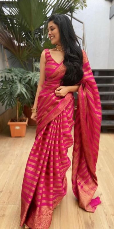 KP 4085 Pink Color Soft Lichi Silk Jacquard On All Over Saree Casual, Party Wear, Wedding, Events Etc. Expected Delivery 4-6 Working Days @1399/- | Sarees, Bollywood Sarees, Creative Sarees, Designer Sarees, Embroidered Sarees, Ethnic Saree, Modern Digital sarees, Party Wear Sarees