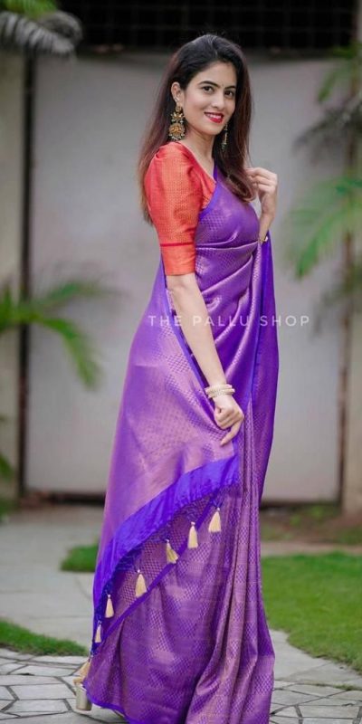 KP 4099 Purple Color Soft Lichi Silk Cloth Rich Pallu All Over Saree Events Casual, Wedding, Festive, Events Etc. Expected Delivery  4-6 Working Days @1349/- | Sarees, Bollywood Sarees, Creative Sarees, Designer Sarees, Embroidered Sarees, Ethnic Saree, Modern Digital sarees, Party Wear Sarees