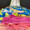 Aglow White & Malty Color Devsena Soft Silk Digital Printed Saree