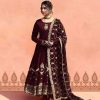 Alluring Maroon Color Georgette Embroidery Sequence Salwar Suit